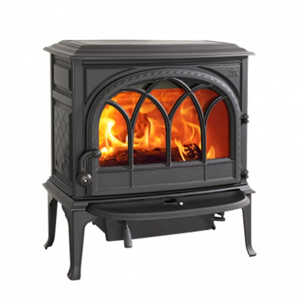 JOTUL F400 ECO STOVE MATT BLACK TRACERY DOOR