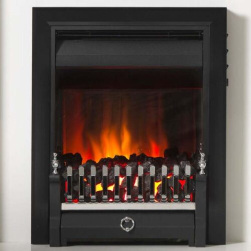 BURLEY FOXTON ELECTRIC FIRE BLACK AND CHROME