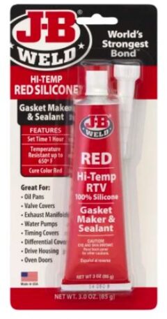 JB WELD HI-TEMP SILICONE GASKET MAKER & SEALANT RED 85G