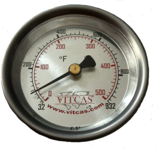 VITCAS PIZZA DOOR OVEN THERMOMETER 0DG C -500 DG C