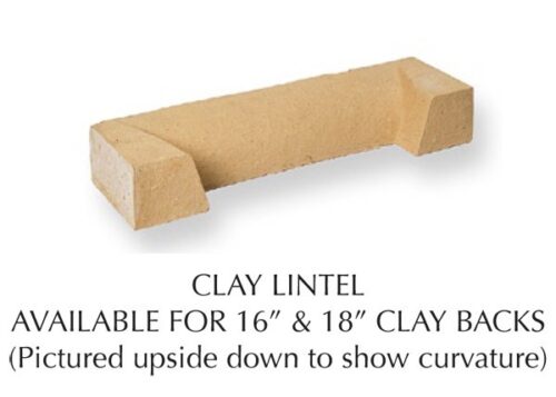 FIRE BACK 18" DOUGHTY FIRE CLAY LINTEL (CANOPY)