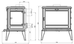 FRANCO BELGE MONTECARLO WOOD BLACK 12.3KW STOVE