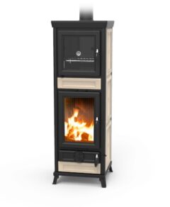 THERMOROSSI ANNA MAIOLICA BEIGE WOOD STOVE WITH OVEN ONLY PART CODE:WANNABEIG