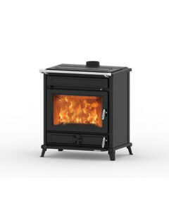 THERMOROSSI AGORA 14.4KW FREELINE CAST IRON MATT BLACK WOOD STOVE