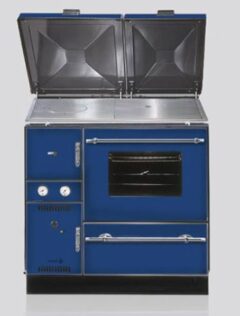 WAMSLER K148 SOLID FUEL CENTRAL HEATING COOKER BLUE/CHROME / RH