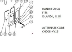 CHARNWOOD RH DOOR HANDLE FOR LX-ISLAND M