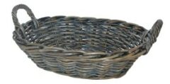 GLENWEAVE OVAL FRUIT BASKET WITH EAR HANDLES IN AZUL