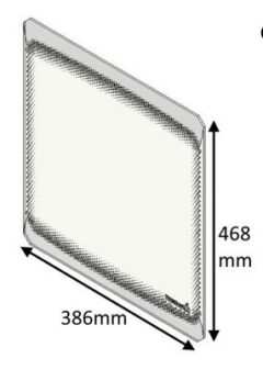 ASPECT SLIMLINE 5 GLASS 470MM X 435MM - FOUR CLIPPED CORNERS