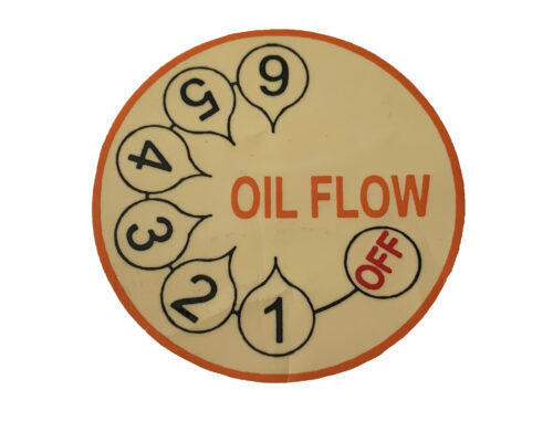 OIL FLOW LABEL 32MM 3 COLOUR (250/ROLL)