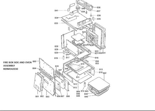 AGA RAYBURN R09M342030 FIRE BOX SIDE PROTECTION PLATE KIT FOR 460K 480K