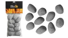 STOVAX CERAMIC LARGE PEBBLES (PACK OF 10) GREY