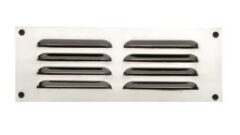 STOVAX POLISHED S/S LOUVERED AIR VENT 241 X 89MM