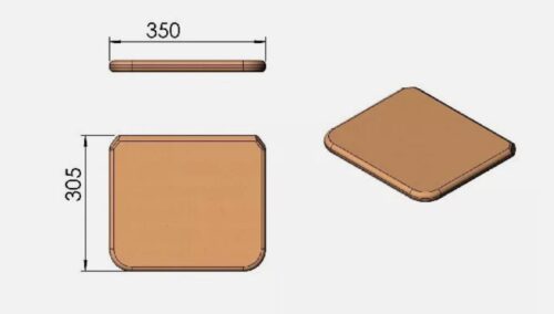 TERMATECH TT20/20R 09-844 SMOKE GUIDE PLATE VERMICULITE