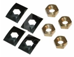 VILLAGER BROMLEY GLASS CLIPS AND SCREWS SET OF 4